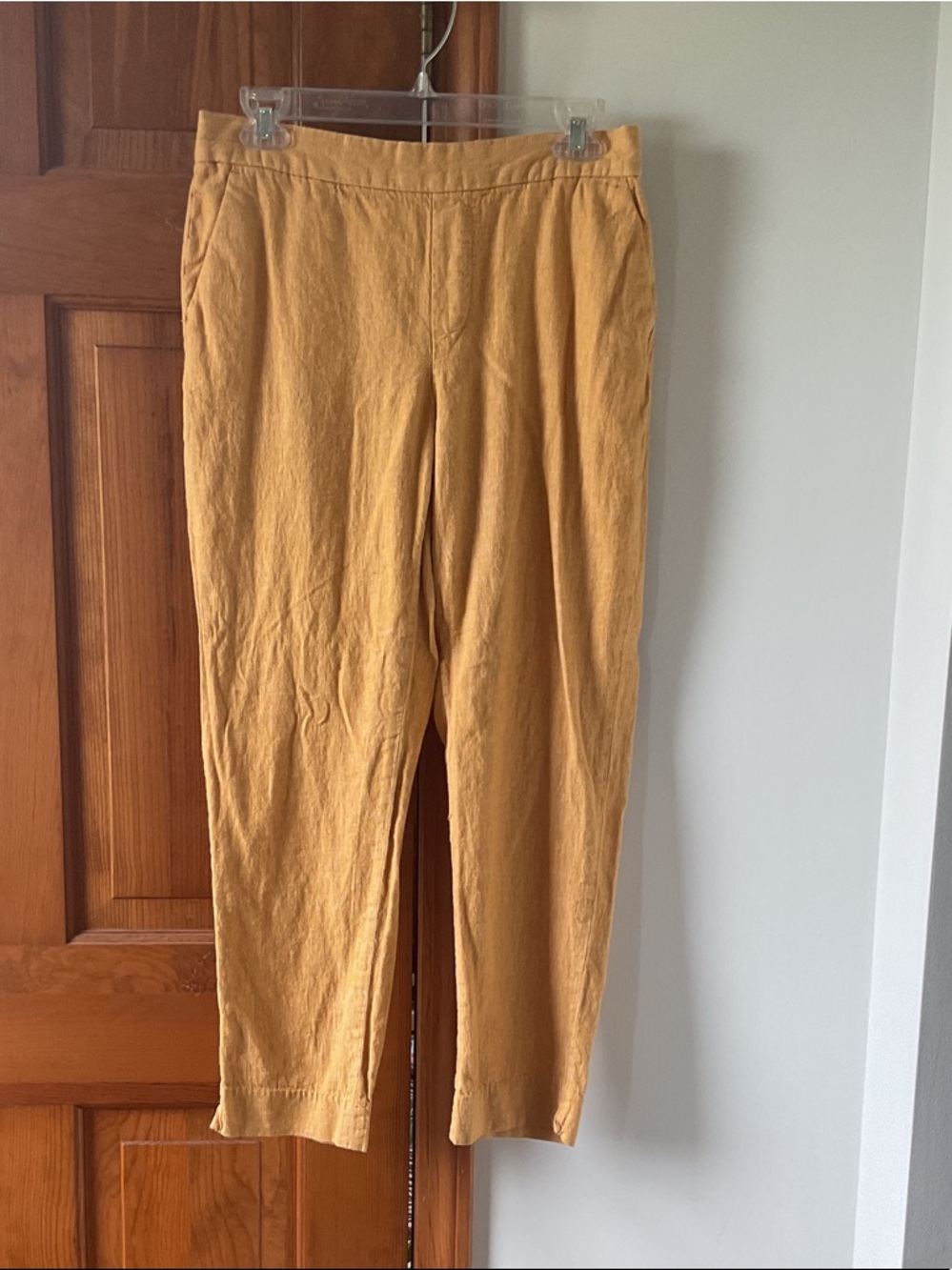 Banana Republic Mustard Yellow Linen Trousers